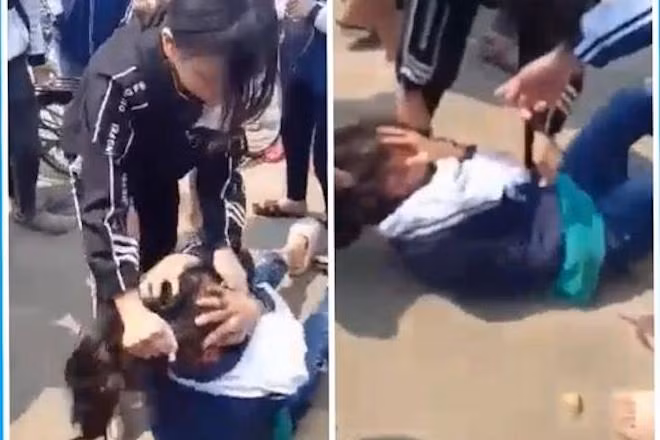 Thiếu kỹ năng sống khiến trẻ dễ giải quyết mâu thuẫn bằng nắm đấm? Ảnh: cắt ra từ clip