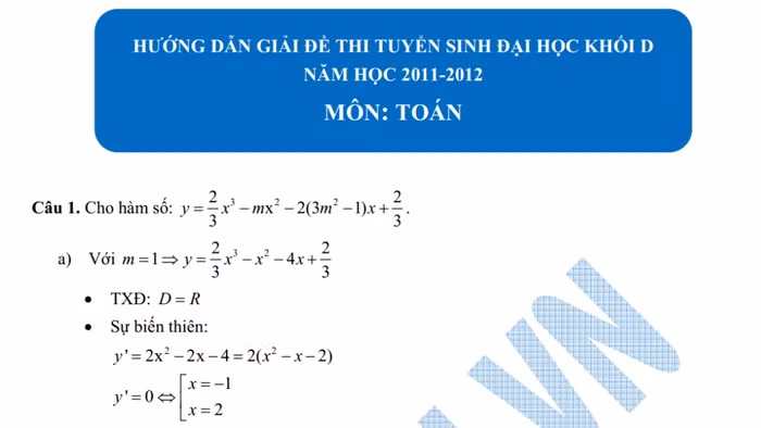 ĐÁP ÁN MÔN VĂN KHỐI D 2012