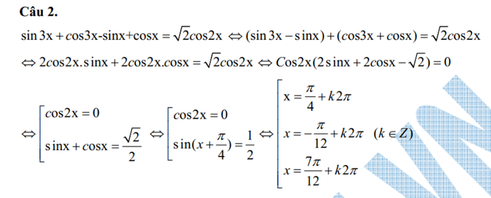 ĐÁP ÁN MÔN VĂN KHỐI D 2012