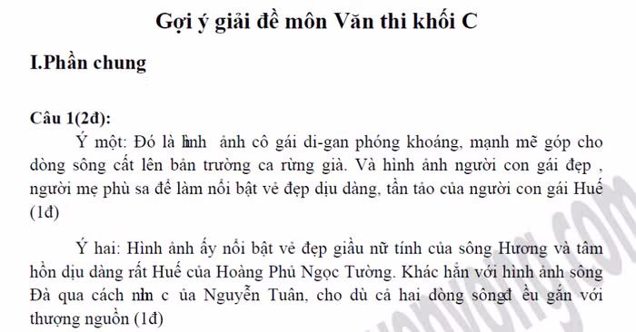 Xem đáp án môn Vật lí - Xem đáp án môn Toán - Xem đáp án môn Hóa - Xem đáp án môn Ngoại ngữ Khối A1