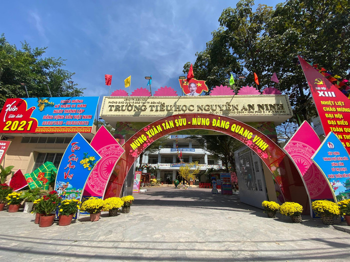 Ngôi trường được học sinh yêu mến. Ảnh: Hữu Đức Ngôi trường được học sinh yêu mến. Ảnh: Hữu Đức