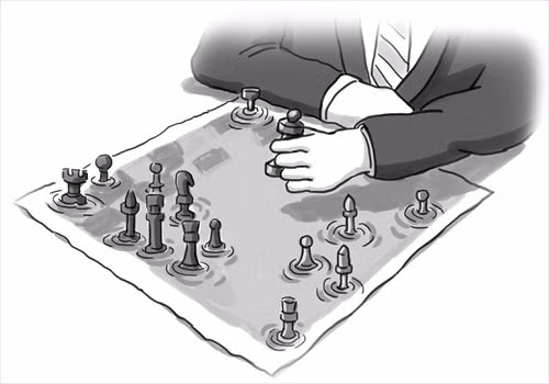 Hình minh họa ẩn ý trên Thời báo Hoàn Cầu.