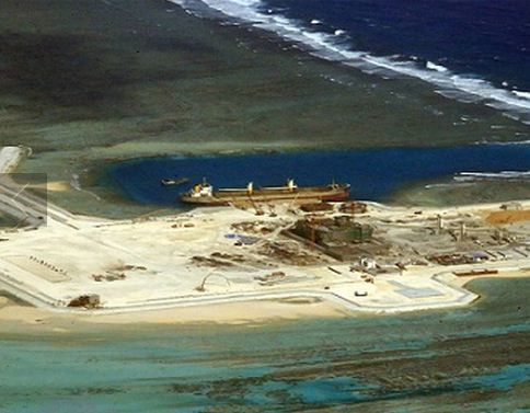 Hoạt động cải tạo bất hợp pháp của Trung Quốc tại đá Châu Viên. Hoạt động cải tạo bất hợp pháp của Trung Quốc tại đá Châu Viên.