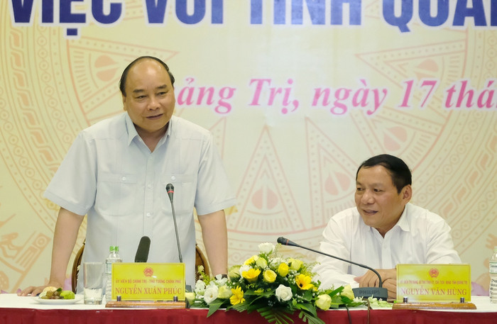 Thủ tướng phát biểu tại buổi làm việc. (Ảnh: VGP) Thủ tướng phát biểu tại buổi làm việc. (Ảnh: VGP)