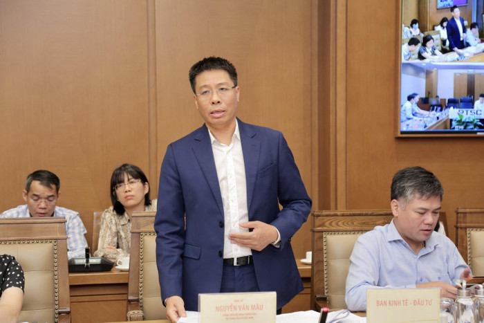 Thành viên Hội đồng thành viên Petrovietnam Nguyễn Văn Mậu phát biểu tại buổi làm việc. Ảnh: PVN Thành viên Hội đồng thành viên Petrovietnam Nguyễn Văn Mậu phát biểu tại buổi làm việc. Ảnh: PVN