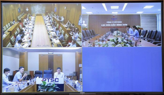 Các điểm cầu trực tuyến. Ảnh: PVN Các điểm cầu trực tuyến. Ảnh: PVN