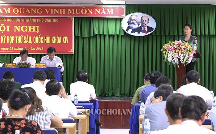 Chủ tịch Quốc hội phát biểu. Ảnh: Quochoi.vn