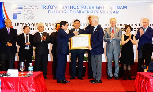 Lễ trao quyết định thành lập Đại học Fulbright Việt Nam, ảnh: abcgroup.com.vn. Lễ trao quyết định thành lập Đại học Fulbright Việt Nam, ảnh: abcgroup.com.vn.