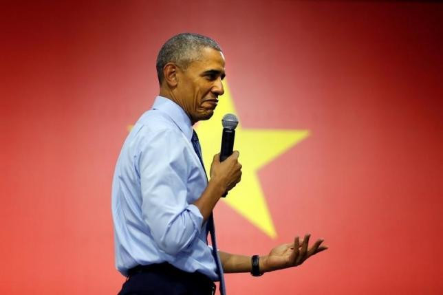 Tổng thống Mỹ Barack Obama đã tỏ rõ sự chân thành, thiện chí, thân thiện và lịch duyệt khi đến thăm Việt Nam, ảnh: Reuters. Tổng thống Mỹ Barack Obama đã tỏ rõ sự chân thành, thiện chí, thân thiện và lịch duyệt khi đến thăm Việt Nam, ảnh: Reuters.