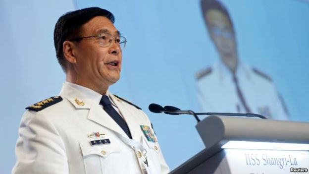 Ông Tôn Kiến Quốc, trưởng đoàn Trung Quốc dự Đối thoại Shangri-la năm nay, ảnh: Reuters / BBC. Ông Tôn Kiến Quốc, trưởng đoàn Trung Quốc dự Đối thoại Shangri-la năm nay, ảnh: Reuters / BBC.
