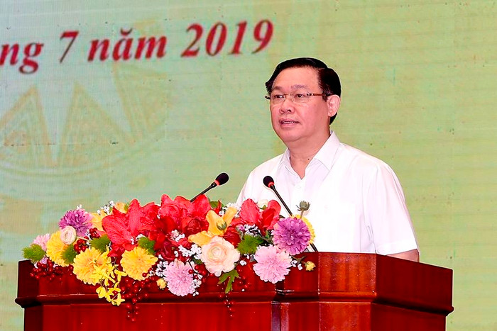 Phó Thủ tướng Vương Đình Huệ phát biểu. Ảnh: VGP Phó Thủ tướng Vương Đình Huệ phát biểu. Ảnh: VGP
