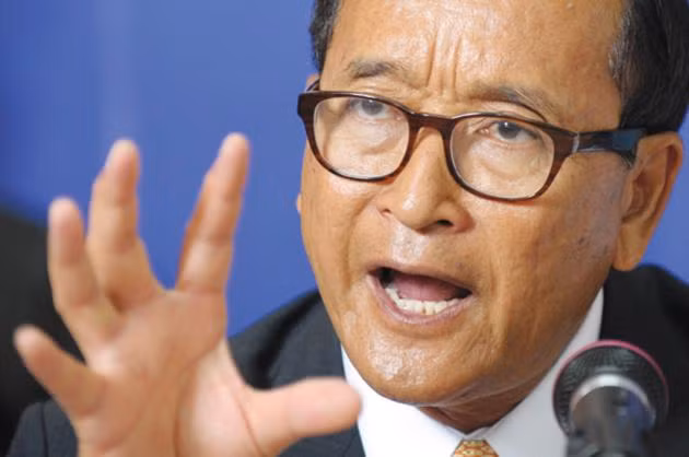 Ông Sam Rainsy, Chủ tịch đảng CNRP đối lập. Ông Sam Rainsy, Chủ tịch đảng CNRP đối lập.