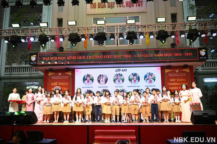 Trường tiểu học Nguyễn Bỉnh Khiêm (quận Cầu Giấy, thành phố Hà Nội) luôn tạo điều kiện thuận lợi để học sinh phát huy hết khả năng, niềm đam mê khoa học. Ảnh: Trường Tiểu học Nguyễn Bỉnh Khiêm. aa2a43c94505f65baf14.jpg