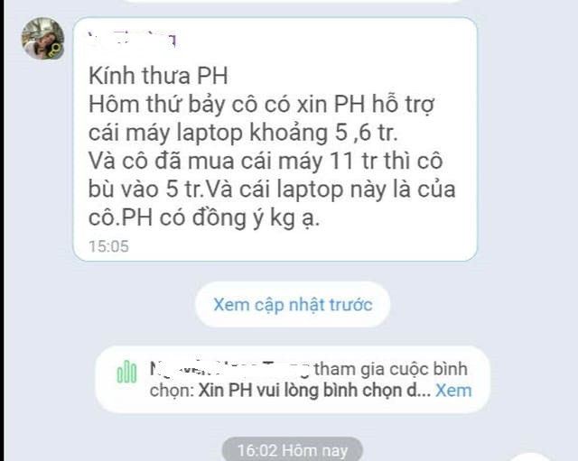 Tin nhắn của cô giáo với nhóm phụ huynh. tinnhan43chuongduongd-1043.jpg