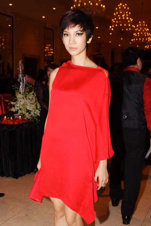 Giám khảo Vietnam's Next Top Model Xuân Lan lại chọn tông đỏ