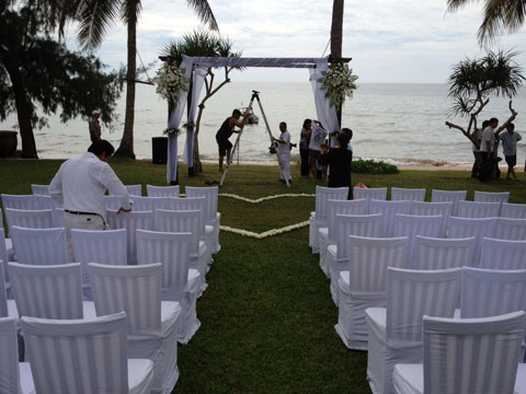 Quang cảnh toàn bộ tiệc cưới. Ảnh: D.D.