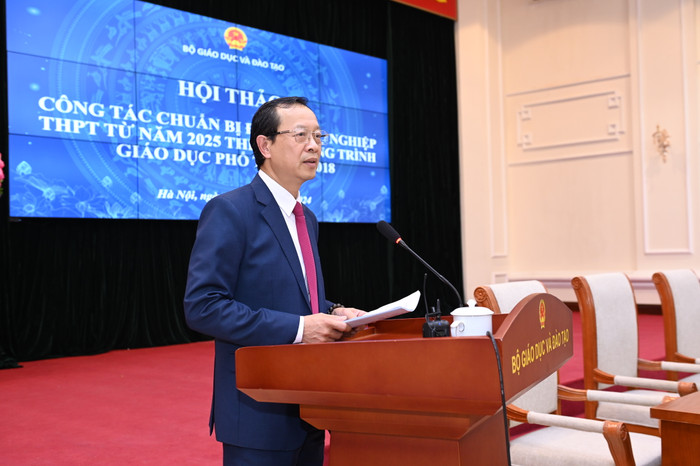 Thứ trưởng Bộ Giáo dục và Đào tạo Phạm Ngọc Thưởng. Ảnh: Trần Hiệp DSC_0361.JPG