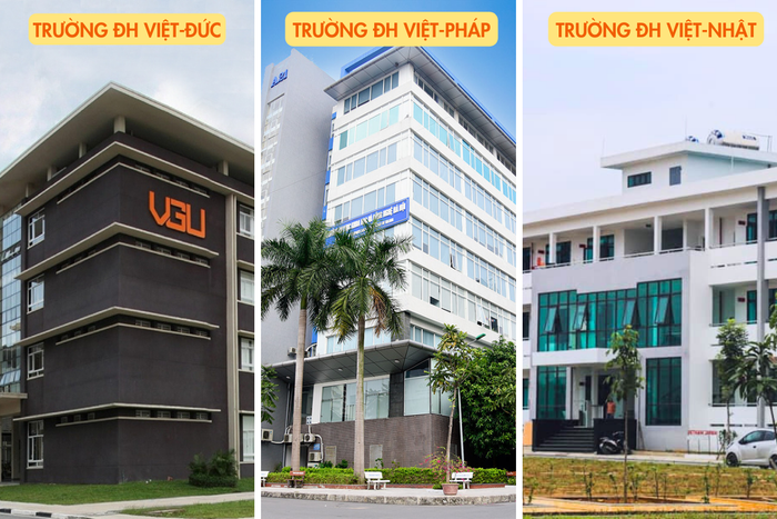 Khuôn viên Trường Đại học Việt-Đức, Trường Đại học Khoa học và Công nghệ Hà Nội, Trường Đại học Việt Nhật từ trái sang. Ảnh: Doãn Nhàn cover - GD (1).png