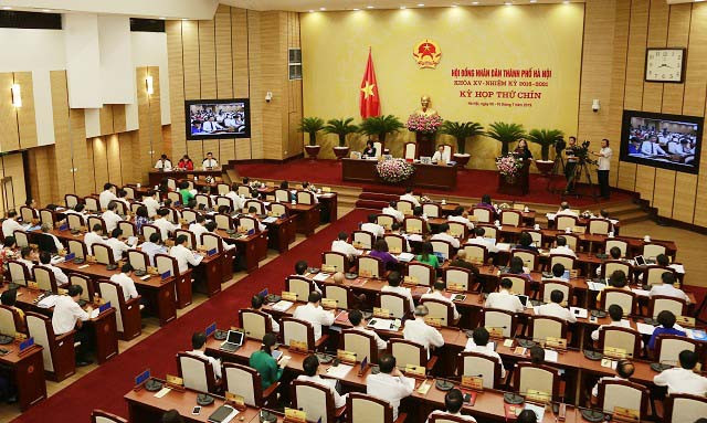 Kỳ họp thứ 9 Hội đồng nhân dân Thành phố Hà Nội. Ảnh: Báo Kinh tế Đô thị Kỳ họp thứ 9 Hội đồng nhân dân Thành phố Hà Nội. Ảnh: Báo Kinh tế Đô thị