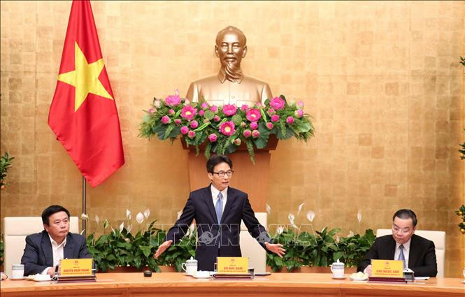 Phó Thủ tướng Vũ Đức Đam phát biểu. Ảnh:VGP