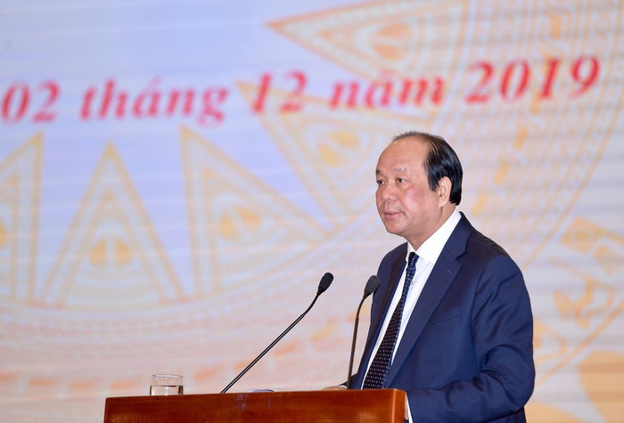 Bộ trưởng Mai Tiến Dũng chủ trì họp báo. Ảnh: T.Tùng Bộ trưởng Mai Tiến Dũng chủ trì họp báo. Ảnh: T.Tùng