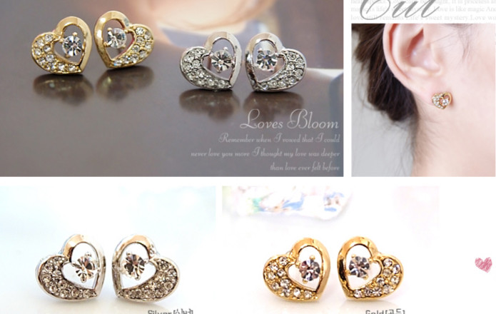 Với những mẫu hoa tai nhỏ, mọi người thường kết kiểu hình tròn hoặc hình trái tim xinh xắn như thế này.