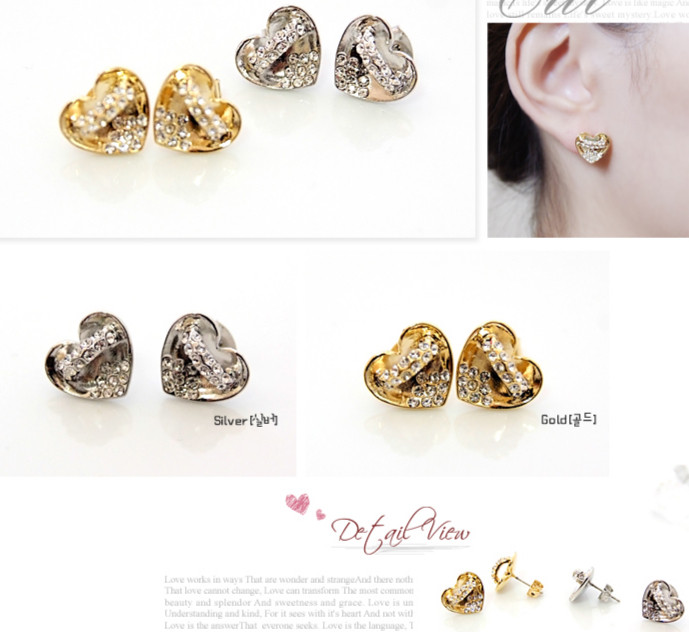 Thêm một mẫu hoa tai hình trái tim cực bắt mắt dễ dàng thu hút mọi ánh nhìn.