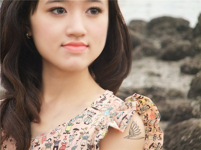 Thí sinh Trần Thị Mai Hương, Quảng Ninh, Đại học Luật Hà Nội (399) mang vẻ đẹp trong sáng, đáng yêu như thiên thần.