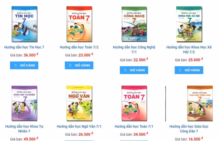 Bộ sách VNEN lớp 7, với 2 môn "tích hợp" đã được bán và dạy thử nghiệm.