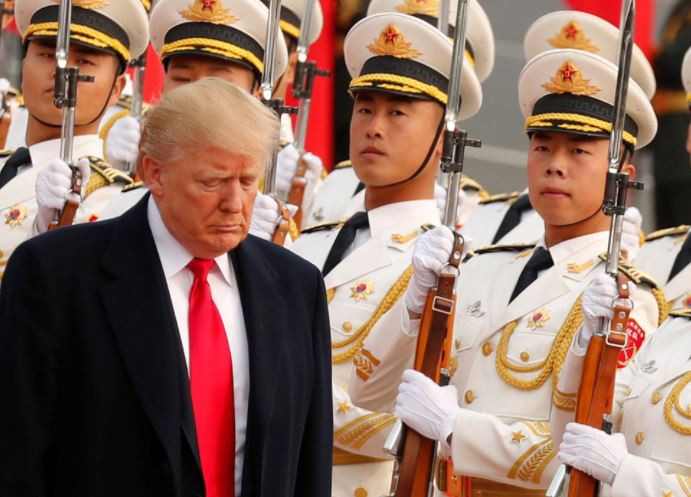 Tổng thống Hoa Kỳ Donald Trump trong chuyến thăm Trung Quốc, ảnh: The National Interest. Tổng thống Hoa Kỳ Donald Trump trong chuyến thăm Trung Quốc, ảnh: The National Interest.