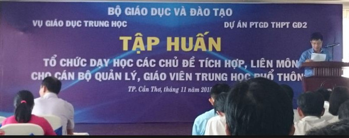 Bộ Giáo dục và Đào tạo tổ chức tập huấn dạy học tích hợp liên môn, ảnh minh họa: Cổng Thông Tin Trường Trung học phổ thông Tân Thạnh huyện Long Phú, tỉnh Sóc Trăng. Bộ Giáo dục và Đào tạo tổ chức tập huấn dạy học tích hợp liên môn, ảnh minh họa: Cổng Thông Tin Trường Trung học phổ thông Tân Thạnh huyện Long Phú, tỉnh Sóc Trăng.