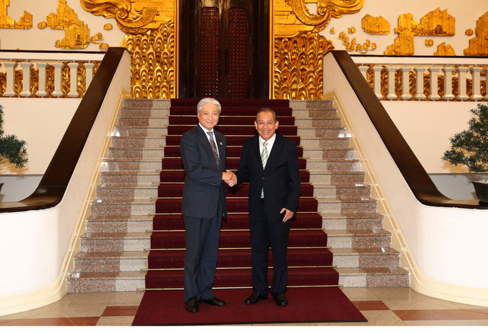 Phó Thủ tướng Trương Hoà Bình tiếp Thống đốc tỉnh Tochigi, ông Fukuda Tomikazu. Ảnh: VGP/Lê Sơn Phó Thủ tướng Trương Hoà Bình tiếp Thống đốc tỉnh Tochigi, ông Fukuda Tomikazu. Ảnh: VGP/Lê Sơn