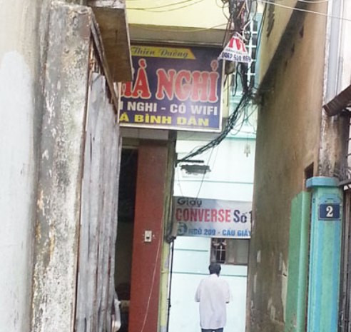 Nhà nghỉ Thiên Đường, nơi xảy ra vụ trộm.