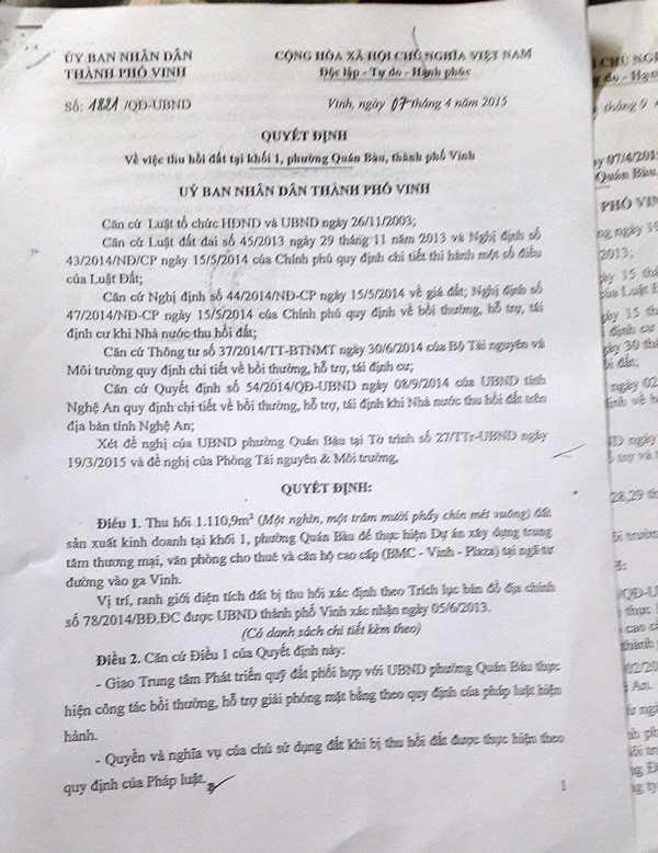 Quyết định số 1821/QĐ – UBND ngày 7/4/2015 thu hồi diện tích đất của dân Quyết định số 1821/QĐ – UBND ngày 7/4/2015 thu hồi diện tích đất của dân
