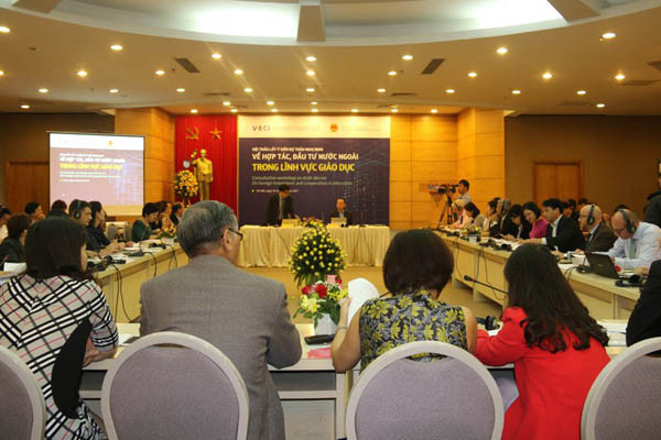 Hội thảo góp ý dự thảo Nghị định quy định về hợp tác, đầu tư của nước ngoài trong lĩnh vực giáo dục ngày 18/4/2017, ảnh: moet.gov.vn. Hội thảo góp ý dự thảo Nghị định quy định về hợp tác, đầu tư của nước ngoài trong lĩnh vực giáo dục ngày 18/4/2017, ảnh: moet.gov.vn.