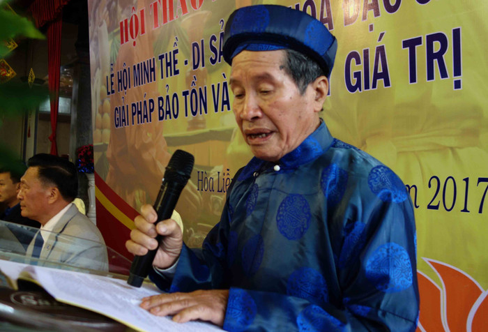 Cụ Phạm Đăng Khoa, người có công lớn trong việc phục dựng lại Lễ hội Minh Thề Cụ Phạm Đăng Khoa, người có công lớn trong việc phục dựng lại Lễ hội Minh Thề