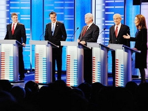 Các ứng cử viên trong cuộc chiến giành quyền đại diện phe Cộng hòa tranh cử với ông Barack Obama năm nay. Nguồn: Internet. Các ứng cử viên trong cuộc chiến giành quyền đại diện phe Cộng hòa tranh cử với ông Barack Obama năm nay. Nguồn: Internet.
