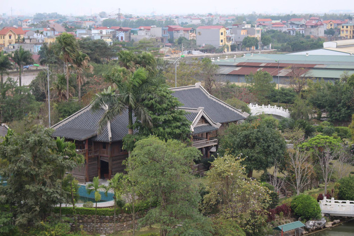 Tư gia Giám đốc Công ty CP Đầu tư Xây dựng phát triển đô thị Thăng Long Hà Nội ở Đặng Xá (Gia Lâm, Hà Nội), nơi xảy ra vụ việc hành hung tối ngày 15/2/2017. Ảnh Congly