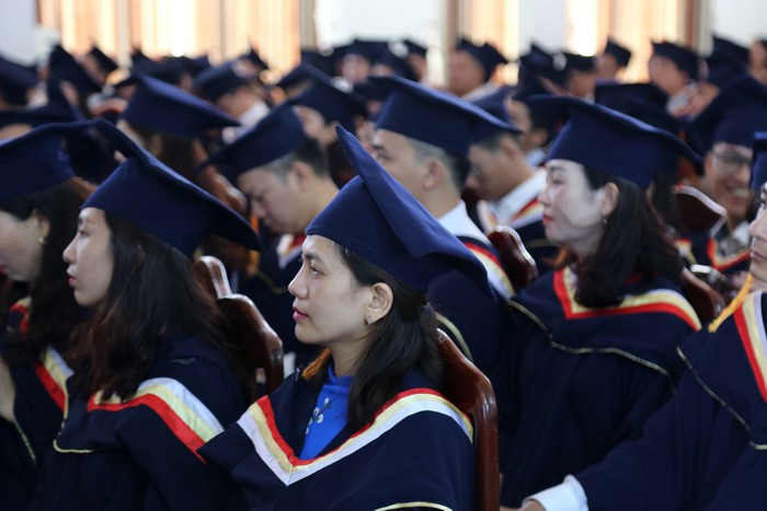 Các học viên tại buổi lễ. Ảnh: A.N Các học viên tại buổi lễ. Ảnh: A.N