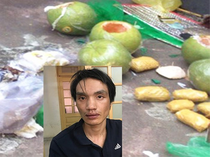 Đối tương Lê Kiên Thành cùng tang vật. (Ảnh: Conganhaiphong)