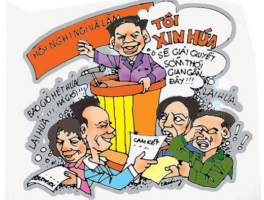 Không ai nghe một ông lãnh đạo mà suốt ngày chỉ biết &quot;ăn tục, nói điêu&quot; cả. (Ảnh minh họa: Petrotimes)