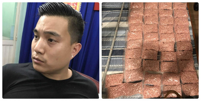 Đối tượng Didonna Quốc Anh Phillip cùng tang vật vụ án. (Ảnh: CAND) Đối tượng Didonna Quốc Anh Phillip cùng tang vật vụ án. (Ảnh: CAND)