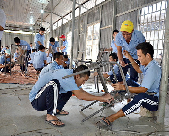 Các học viên được học nghề trong các trung tâm của Sở Lao động, Thương binh và Xã hội tỉnh An Giang Các học viên được học nghề trong các trung tâm của Sở Lao động, Thương binh và Xã hội tỉnh An Giang