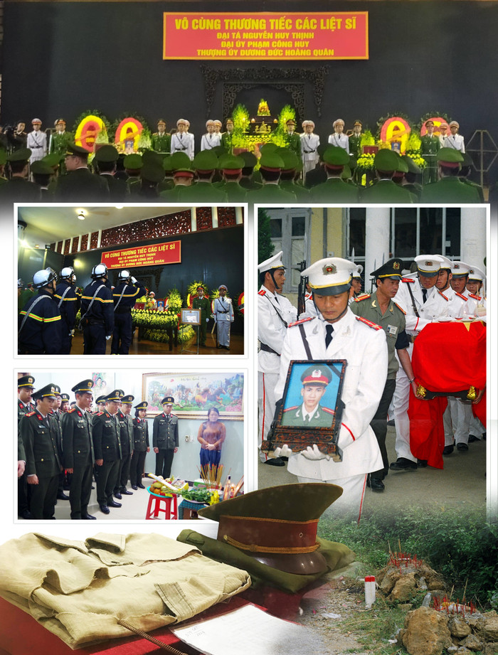 Nhiều chiến sĩ Công an nhân dân đã ngã xuống ngay trong thời bình, để bảo vệ sự bình yên cho nhân dân. Ảnh: Công an nhân dân Nhiều chiến sĩ Công an nhân dân đã ngã xuống ngay trong thời bình, để bảo vệ sự bình yên cho nhân dân. Ảnh: Công an nhân dân