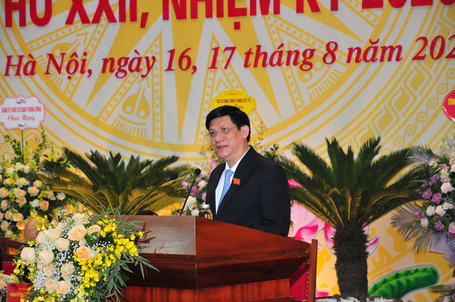 Đồng chí Nguyễn Thanh Long, Bí thư Ban Cán sự Đảng, Quyền Bộ trưởng Bộ Y tế phát biểu tại Đại hội. Ảnh: Moh.com.vn Đồng chí Nguyễn Thanh Long, Bí thư Ban Cán sự Đảng, Quyền Bộ trưởng Bộ Y tế phát biểu tại Đại hội. Ảnh: Moh.com.vn