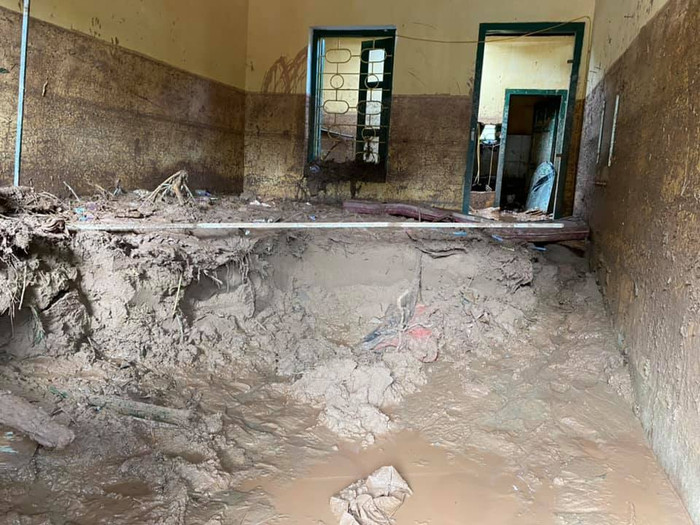 Lớp học ở Nậm Nhừ tang hoang sau lũ. Ảnh: LC Lớp học ở Nậm Nhừ tang hoang sau lũ. Ảnh: LC