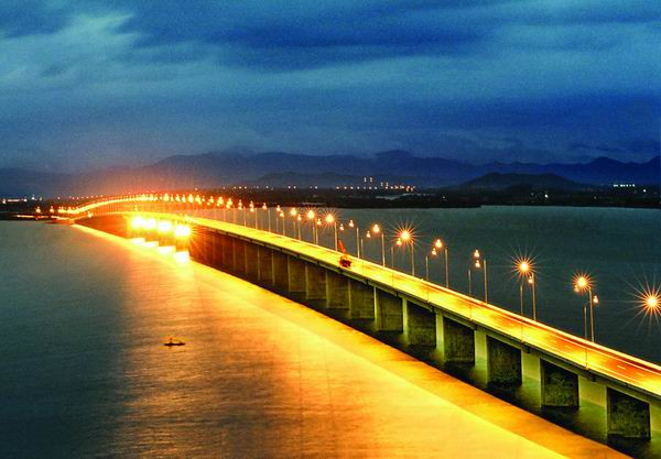 Cầu Thị Nại về đêm. Ảnh: Internet. Cầu Thị Nại về đêm. Ảnh: Internet.