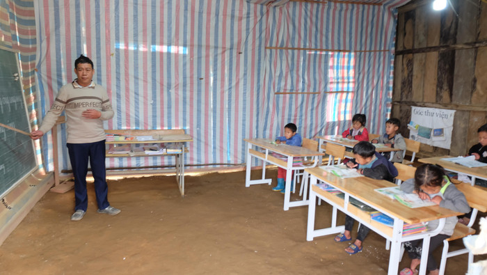 Lớp học của thầy giáo Lường Văn Biên.