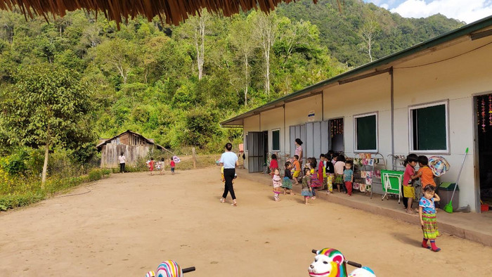 Điểm trường Nậm Dính nơi 65 học sinh từ 2 - 5 tuổi theo học.