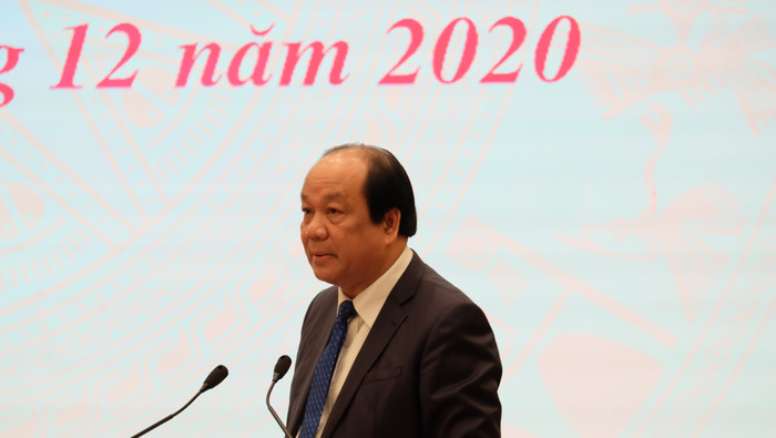 Bộ trưởng, Chủ nhiệm Văn phòng chính phủ - Mai Tiến Dũng chủ trì họp báo. Ảnh: LC Bộ trưởng, Chủ nhiệm Văn phòng chính phủ - Mai Tiến Dũng chủ trì họp báo. Ảnh: LC